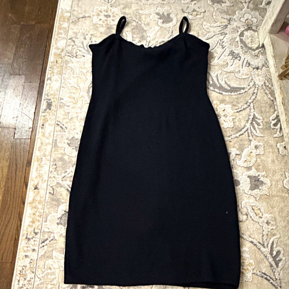 Vintage Rare St. John Neiman Marcus Women’s Little Black Dress 14 Solid Straps